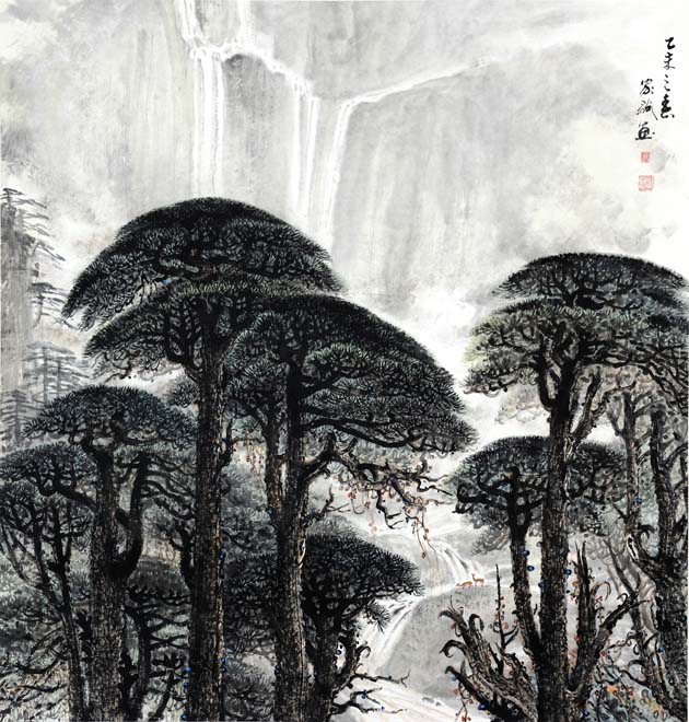 005.松泉图（中国画）       96×96公分.JPG