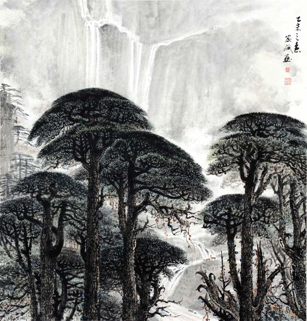 005.松泉图(中国画) 96×96公分.JPG 005.松泉图(中国画) 96×96公分.JPG