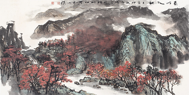 003作者:高炜 题目:《秦岭之秋 》尺寸:68X136CM 年代:2022.jpg 003作者:高炜 题目:《秦岭之秋 》尺寸:68X136CM 年代:2022.jpg