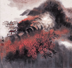 004--1高炜 《梧桐红韵之一》90X90CM 2019年.jpg