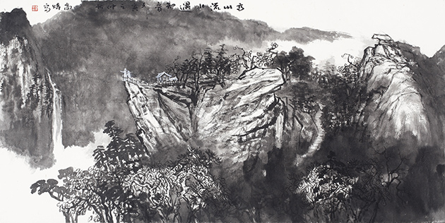 007作者:高炜 题目:《高山流水遇知音》尺寸:68X 136CM 年代:2022.jpg 007作者:高炜 题目:《高山流水遇知音》尺寸:68X 136CM 年代:2022.jpg