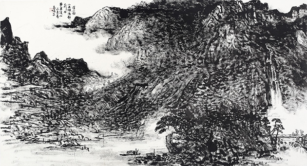 009题目《溪山图》尺寸:97X183cm 年代:2022年.jpg 009题目《溪山图》尺寸:97X183cm 年代:2022年.jpg
