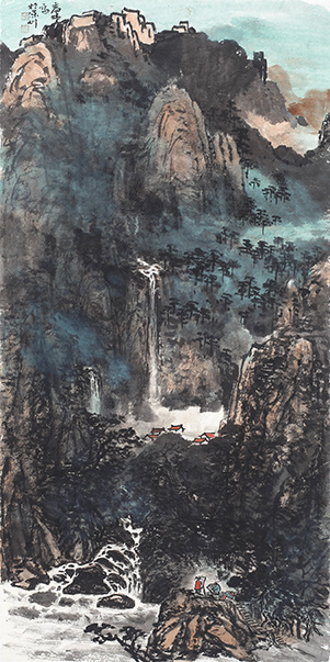 020--1作者：高炜 题目：《梧桐小溪 》尺寸：136X68CM 年代：2022.jpg