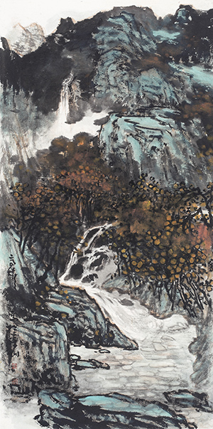 020--2作者:高炜题目:《《秦岭之春 》》 尺寸:136X68CM 年代:2022年.jpg 020--2作者:高炜题目:《《秦岭之春 》》 尺寸:136X68CM 年代:2022年.jpg