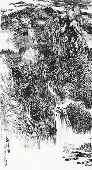 008--1题目《观瀑图》尺寸:183X97cm 年代:2022年.jpg 008--1题目《观瀑图》尺寸:183X97cm 年代:2022年.jpg